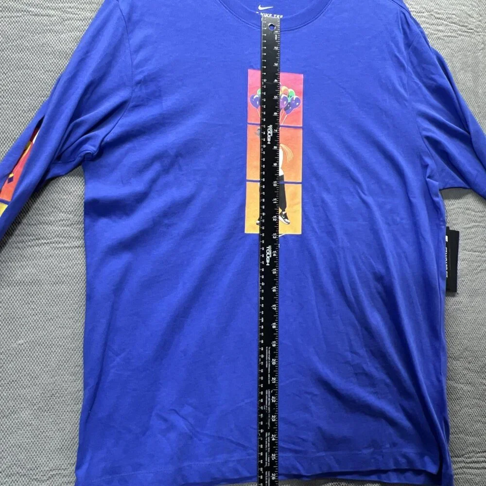 NIKE Air Max 1 Shirt Atmos Elephant Jade Balloons Long Sleeve‎ Large Blue